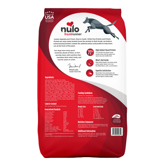 NULO Front Runner Adulto Res/Cebada/Cordero | 11lb