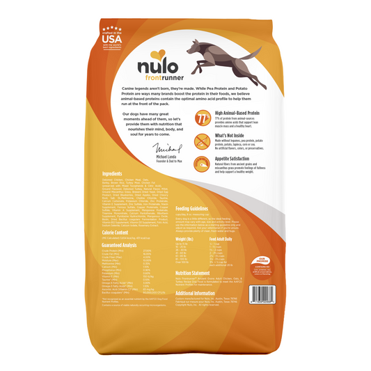 NULO Front Runner Pollo/Avena/Pavo para Adultos | 11 lb