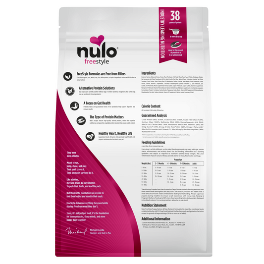 NULO Freestyle Puppy Grain-Free Salmon Peas | 4.5lb