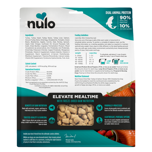NULO Freeze-Dried Raw Turkey/Salmon/Strawberry | 18oz