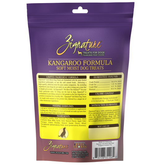 ZIGNATURE Dog Treat Soft Moist Kangaroo | 4oz