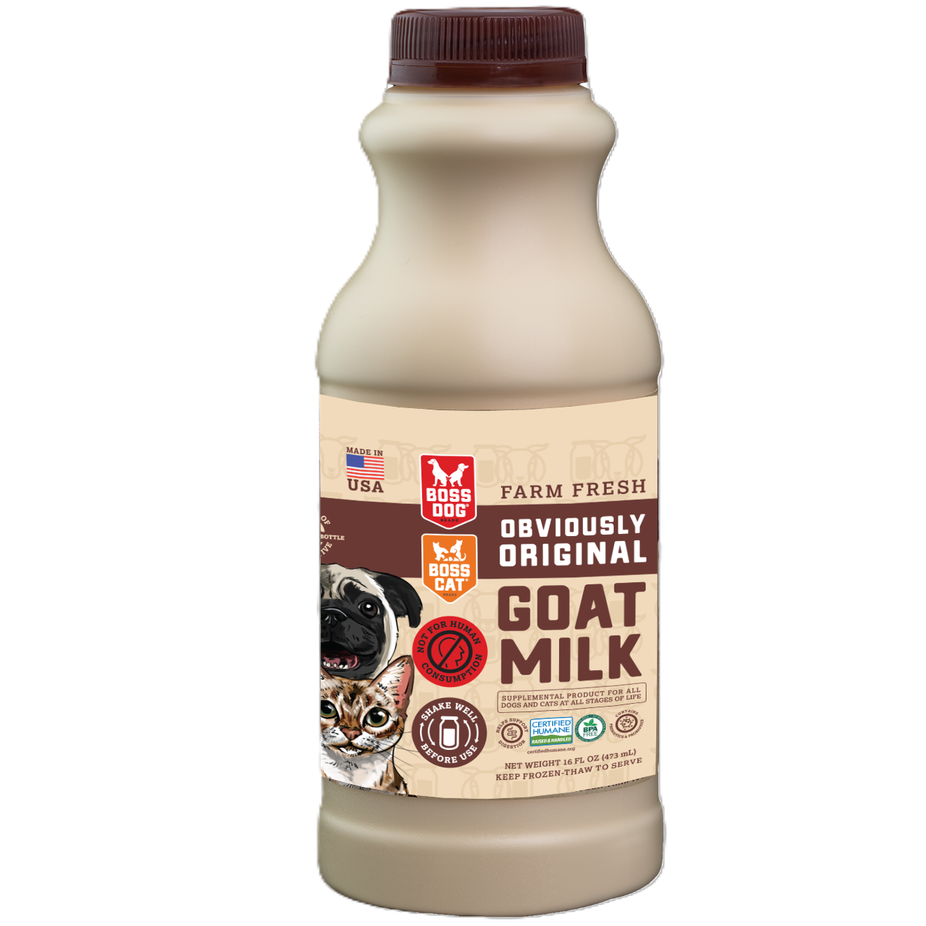 BOSS NATION Leche Cruda de Cabra - Obviamente Original | 473ml