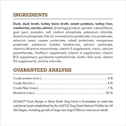 ACANA Premium Chunks Duck Recipe in Bone Broth | 12.8oz