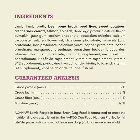 ACANA Premium Chunks Lamb Recipe in Bone Broth | 12.8oz