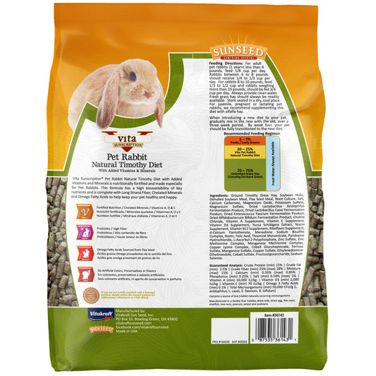 VITAKRAFT Sunscription Timothy Pet - Rabbit | 5lb