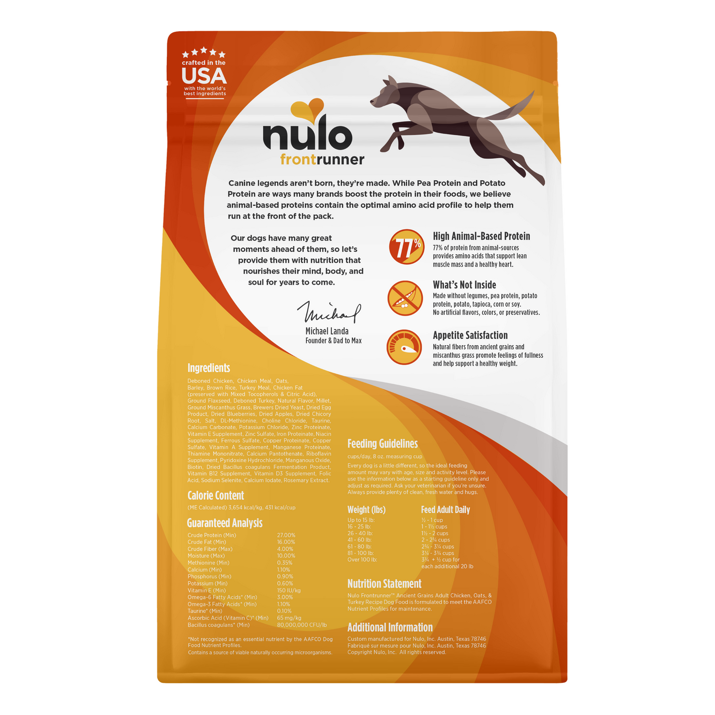 NULO Front Runner Adult Pollo/Avena/Pavo | 1,36 kg