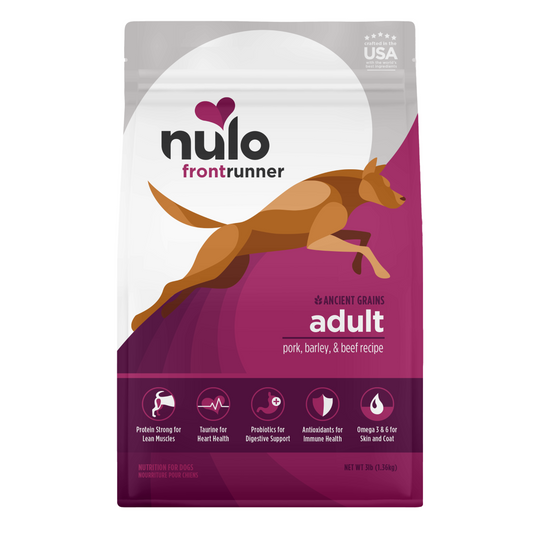 NULO Front Runner Cerdo/Cebada/Res para Adultos | 3 lb
