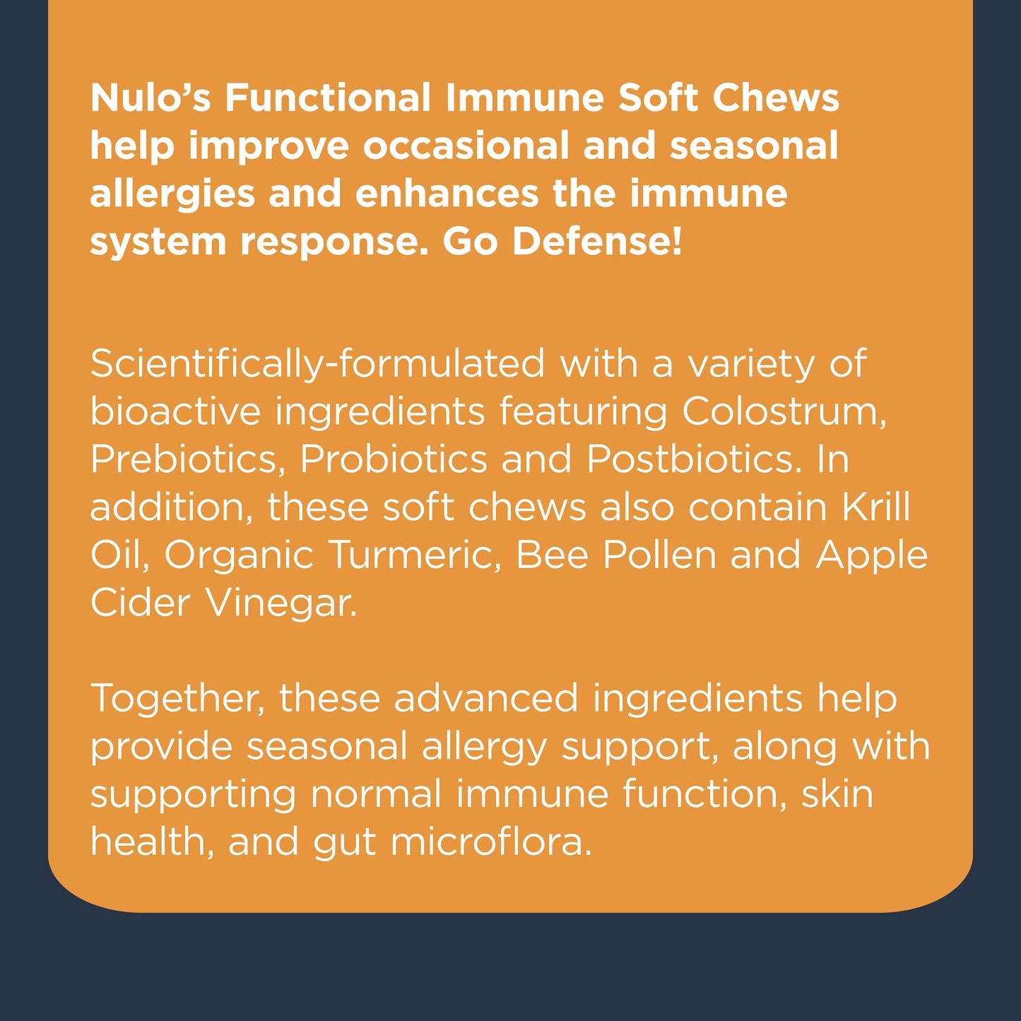 NULO Immune Masticables Suaves | 9.5oz