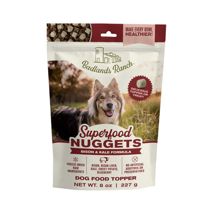 BADLANDS RANCH Croquetas de superalimentos de bisonte y col rizada | 8oz