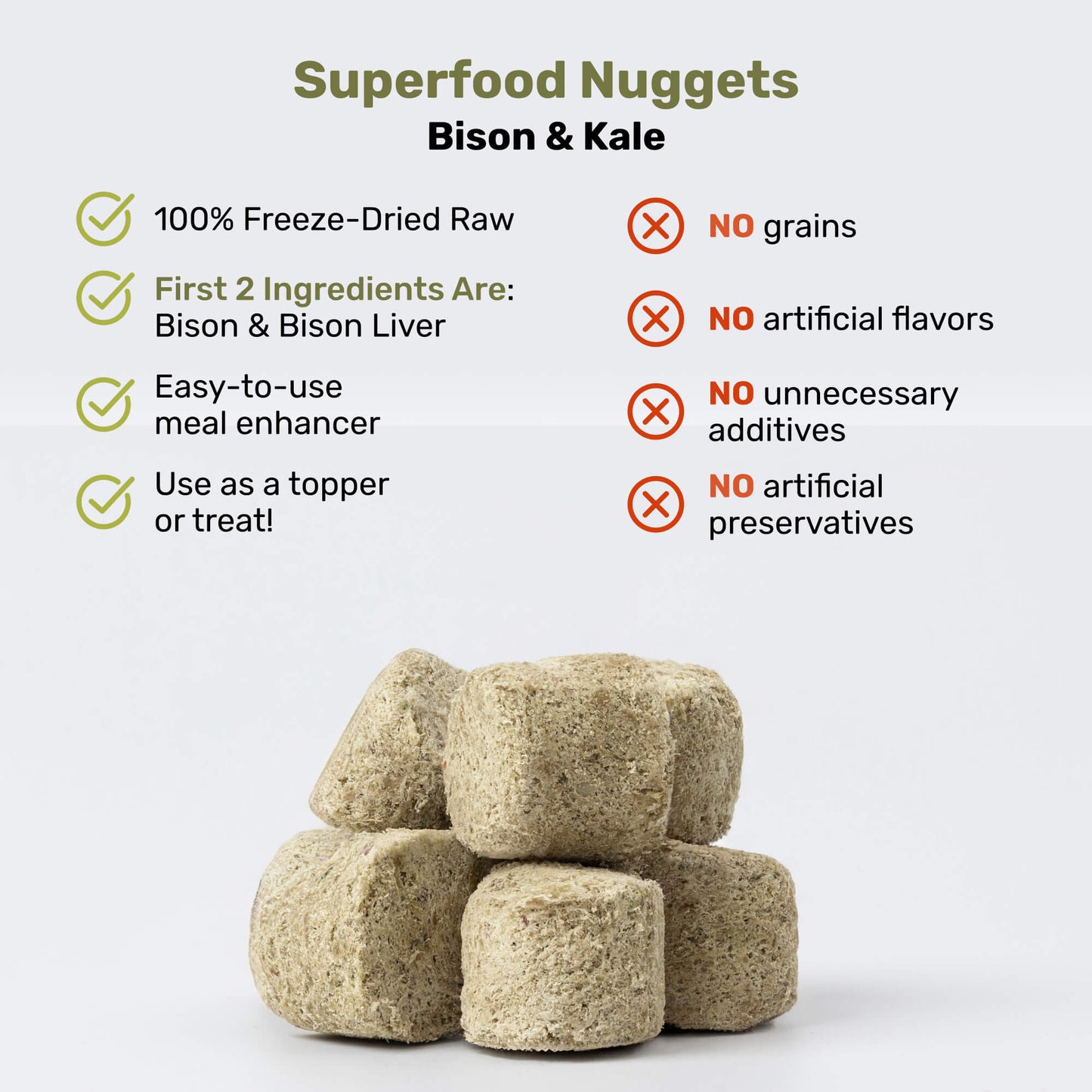 BADLANDS RANCH Croquetas de superalimentos de bisonte y col rizada | 8oz