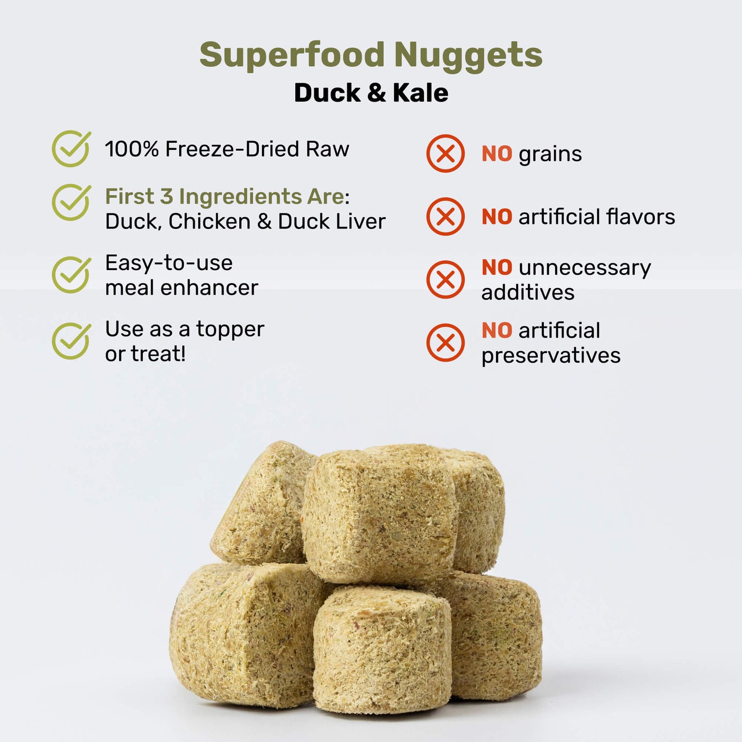 BADLANDS RANCH Croquetas de Superalimentos Pato y Col Rizada | 8oz
