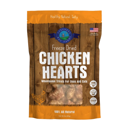 SHEPHERD BOY Freeze Dried Chicken Hearts | 3oz