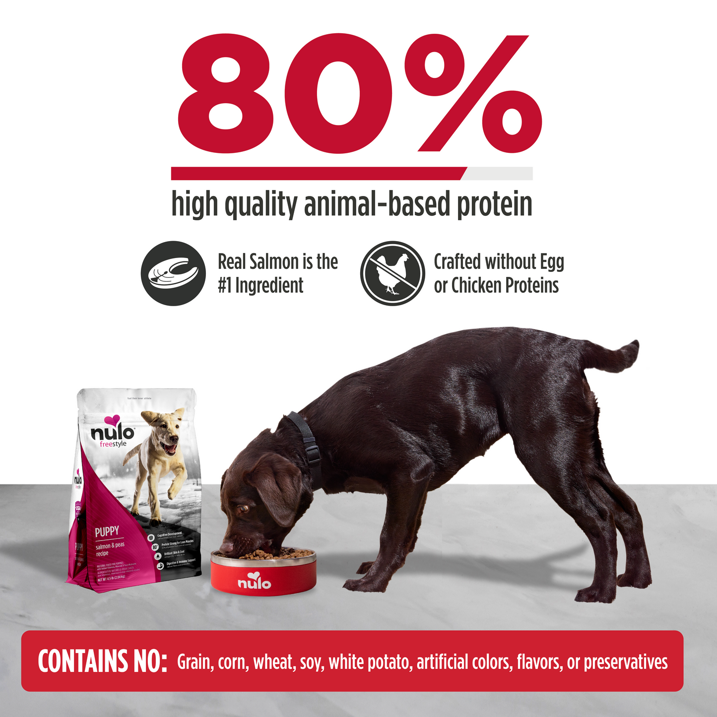 NULO Freestyle Cachorros Sin Granos Salmón Guisantes | 11 lb