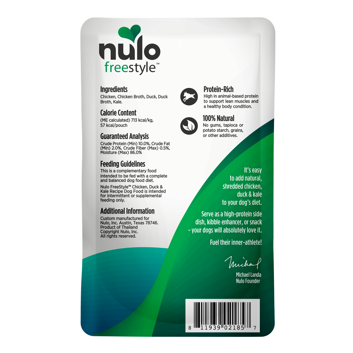Caldo NULO Freestyle Pollo/Pato/Col Rizada | 2.8oz