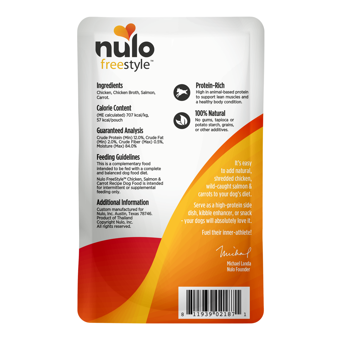 NULO Caldo Estilo Libre Pollo/Salmón/Zanahoria | 2.8oz