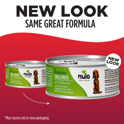 NULO Freestyle Latas para raza pequeña sin cereales, Pato/Garbanzos | 5.5oz