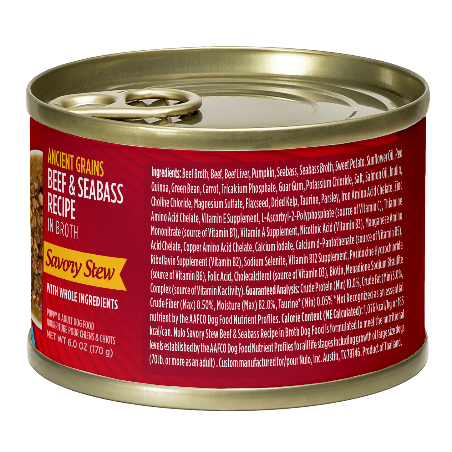 NULO Guiso salado de ternera y lubina | 6 oz