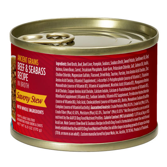 NULO Savory Stew Beef Seabass | 6oz
