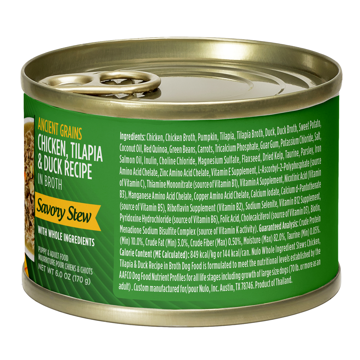 NULO Estofado Salado Pollo Tilapia Pato | 6oz