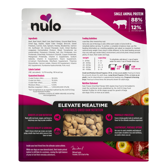 NULO Freeze-Dried Raw Beef/Apple | 18oz