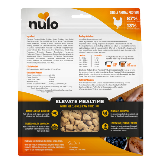 NULO Freeze-Dried Raw Chicken/Blueberry | 8oz