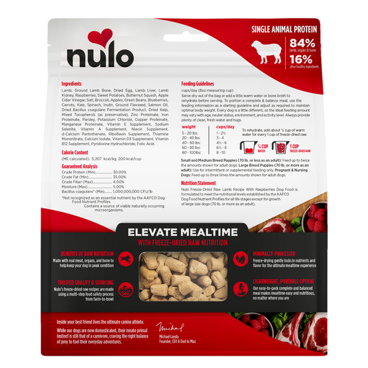 NULO Freeze-Dried Raw Lamb/Raspberry | 8oz