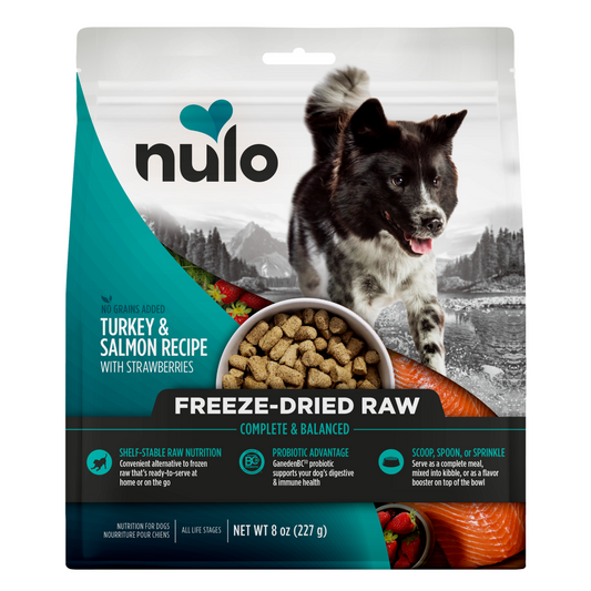 NULO Freeze-Dried Raw Salmon/Turkey/Strawberry | 8oz