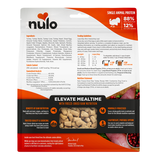NULO Freeze-Dried Raw Turkey/Cranberry | 8oz
