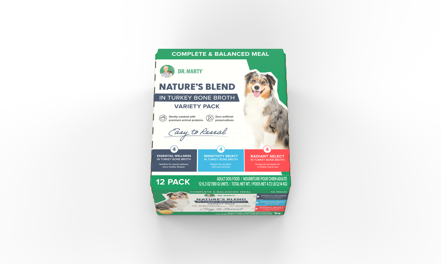 DR. MARTY Nature's Blend Variety Pack | 12 unidades 75.6 oz