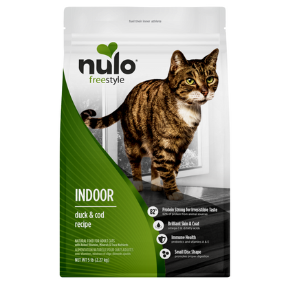 NULO Freestyle Indoor Cat Pato Bacalao sin Granos | 5lb