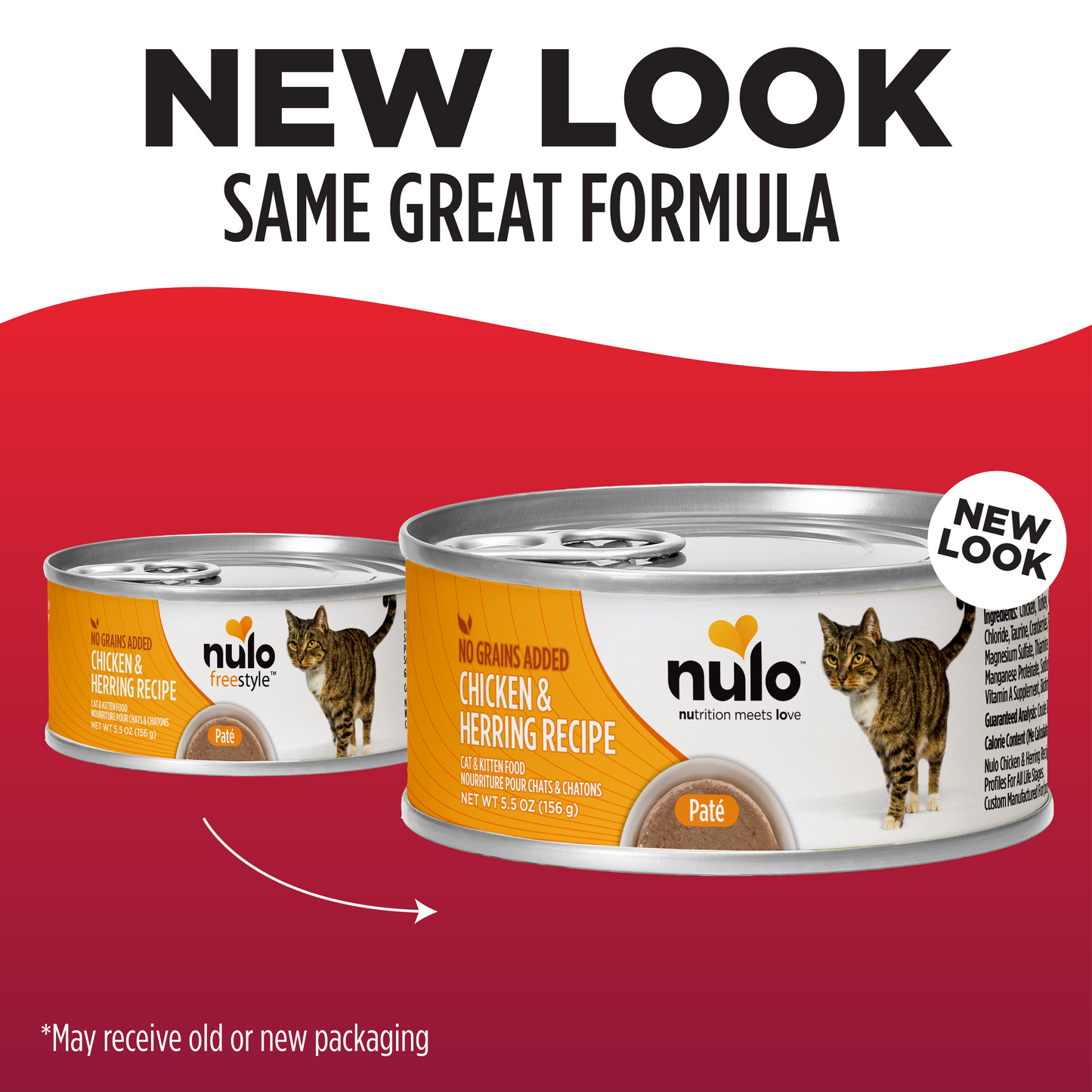 NULO Freestyle Paté de pollo y arenque para gatos sin cereales | 5.5oz