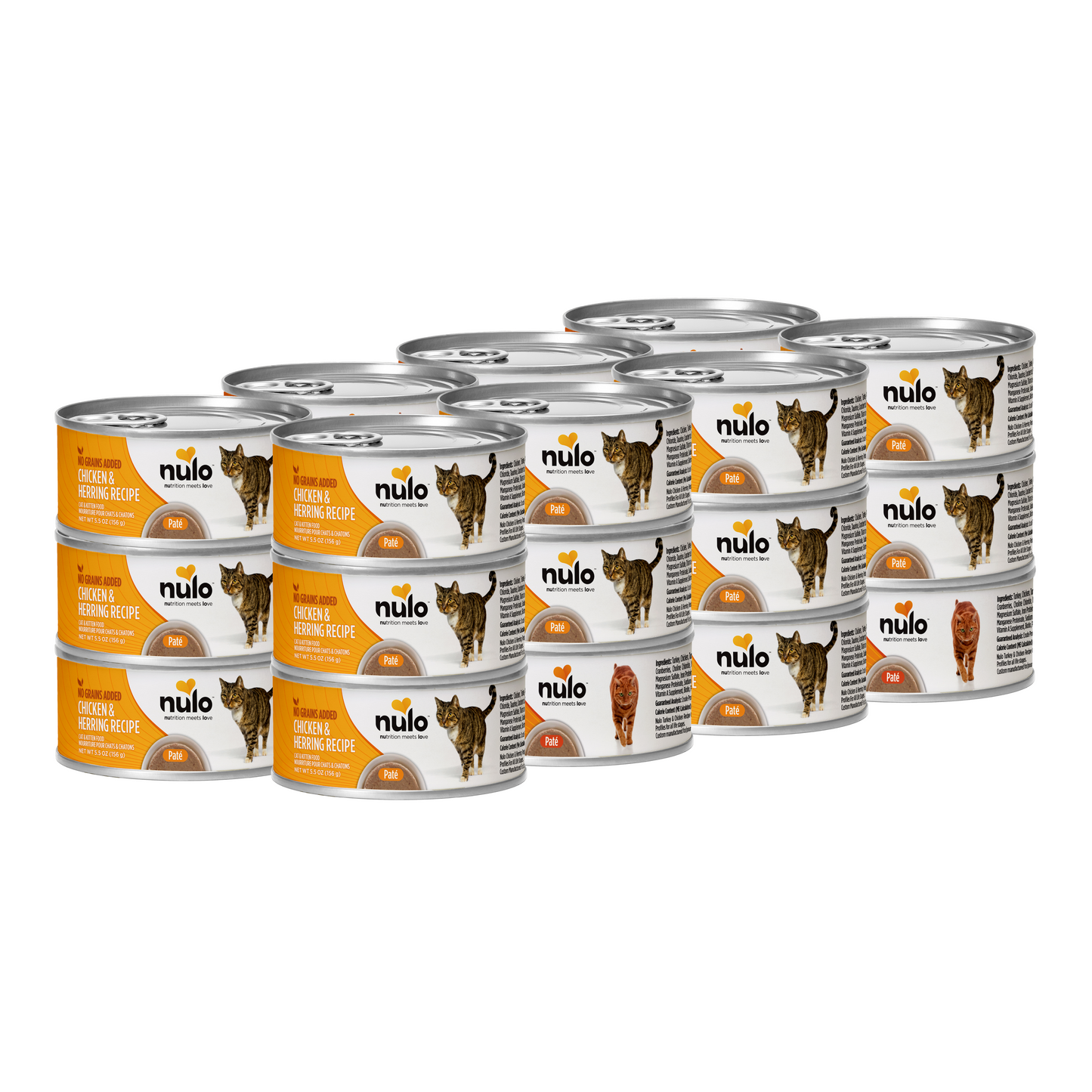 NULO Freestyle Paté de pollo y arenque para gatos sin cereales | 5.5oz