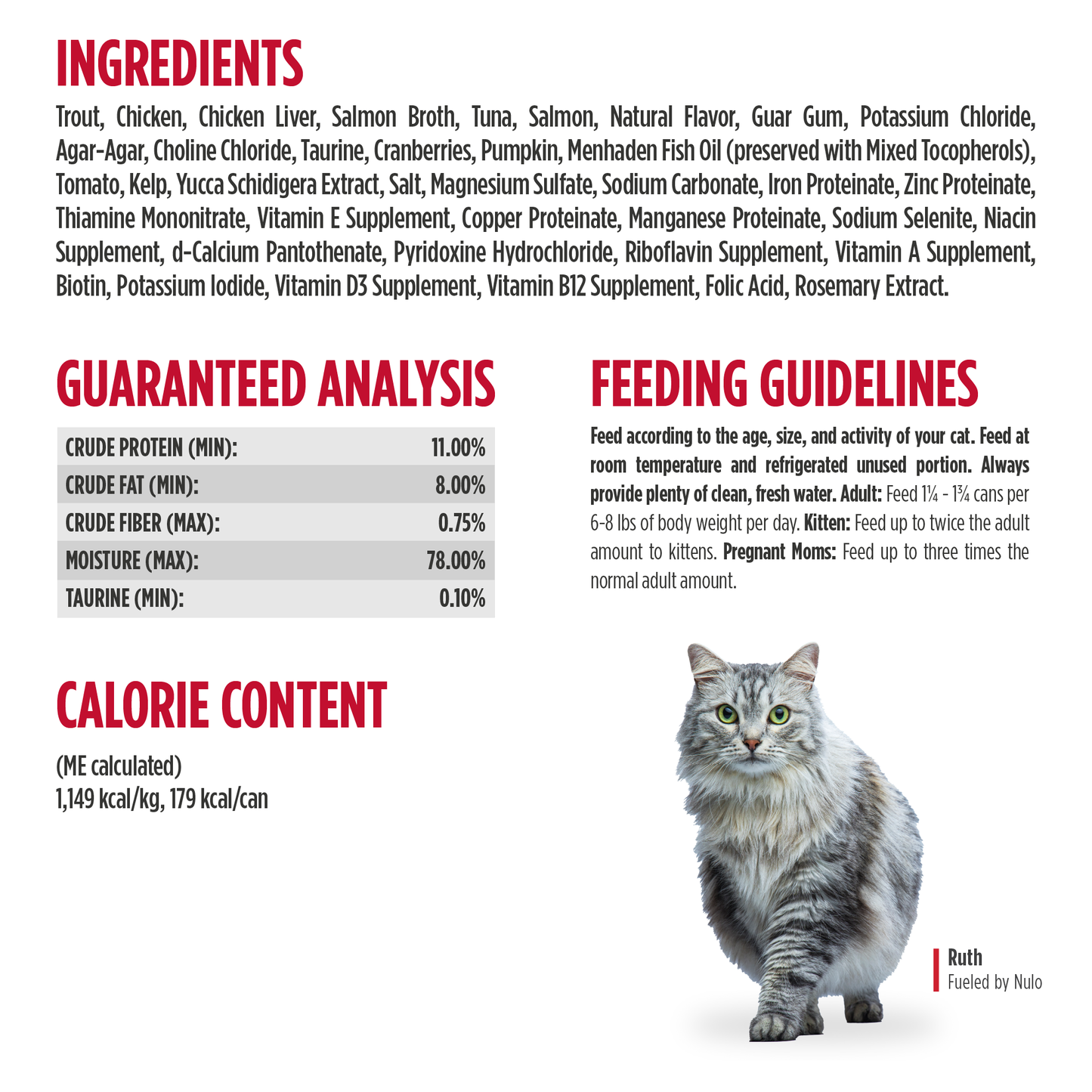 NULO Freestyle Paté sin Granos para Gatos Trucha Salmón | 5.5oz