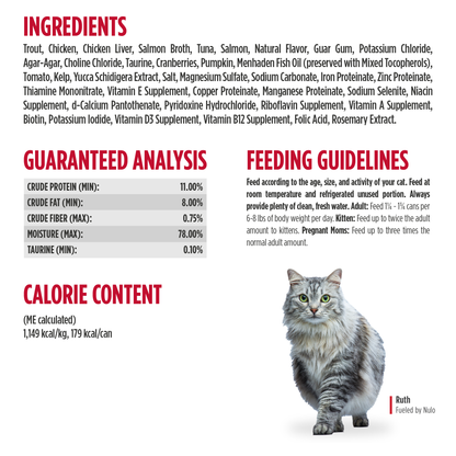 NULO Freestyle Paté sin Granos para Gatos Trucha Salmón | 5.5oz