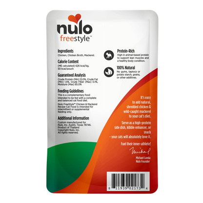 NULO Freestyle Gatos Sin Granos Pollo/Caballa | 2.8oz