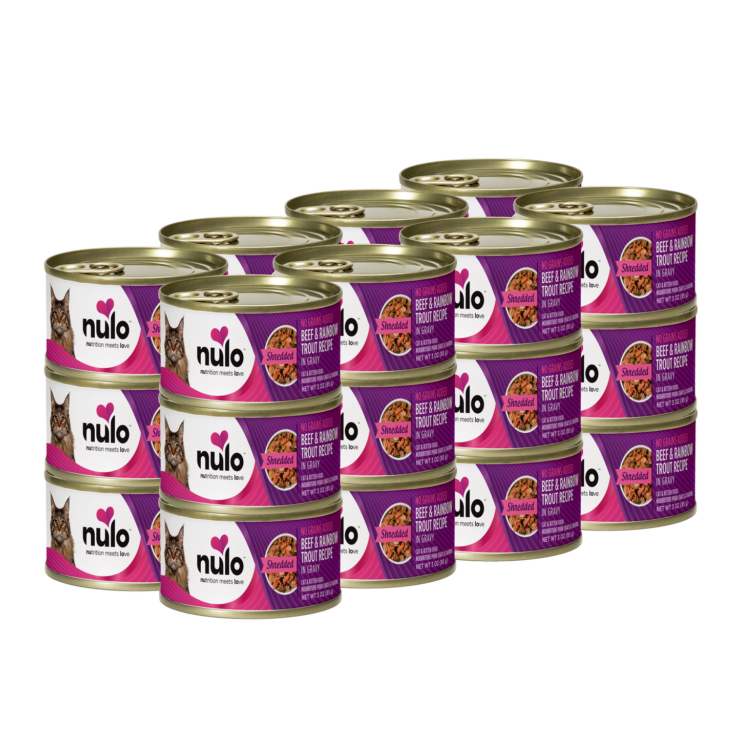 NULO Freestyle Gato Carne Desmenuzada Trucha Arcoíris | 3oz