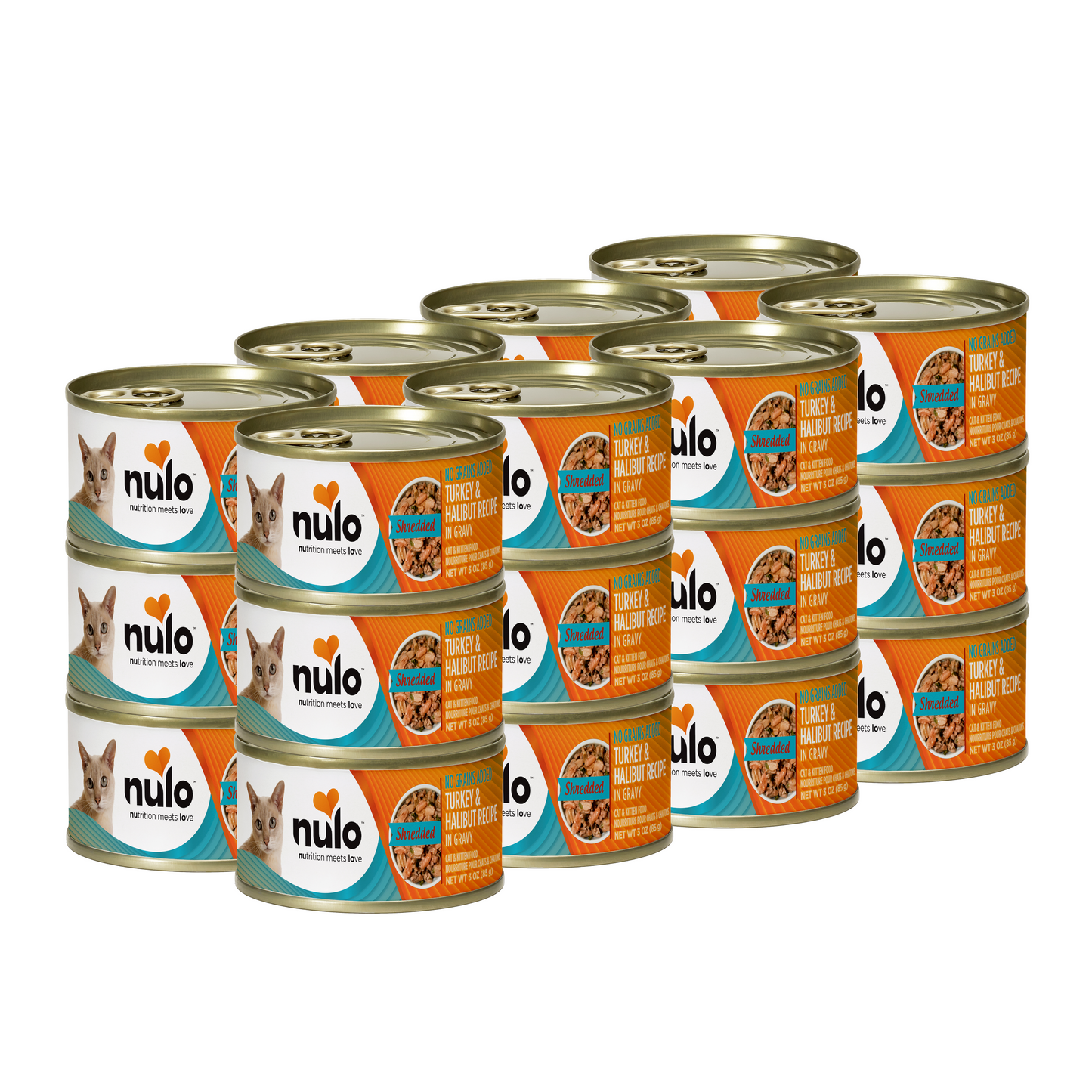 NULO Freestyle Gato Pavo Desmenuzado Halibut | 3oz