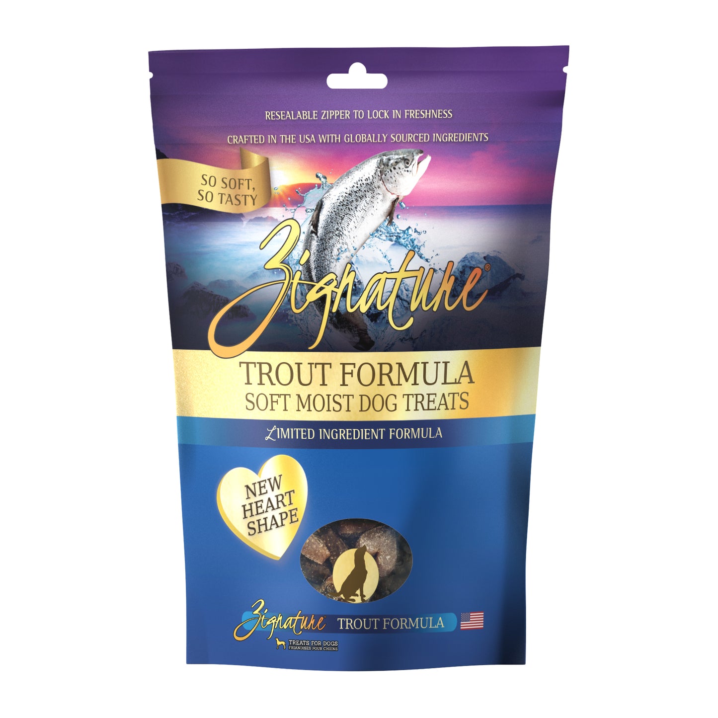 Premios para Perros ZIGNATURE Suaves y Húmedos Trucha | 4 oz
