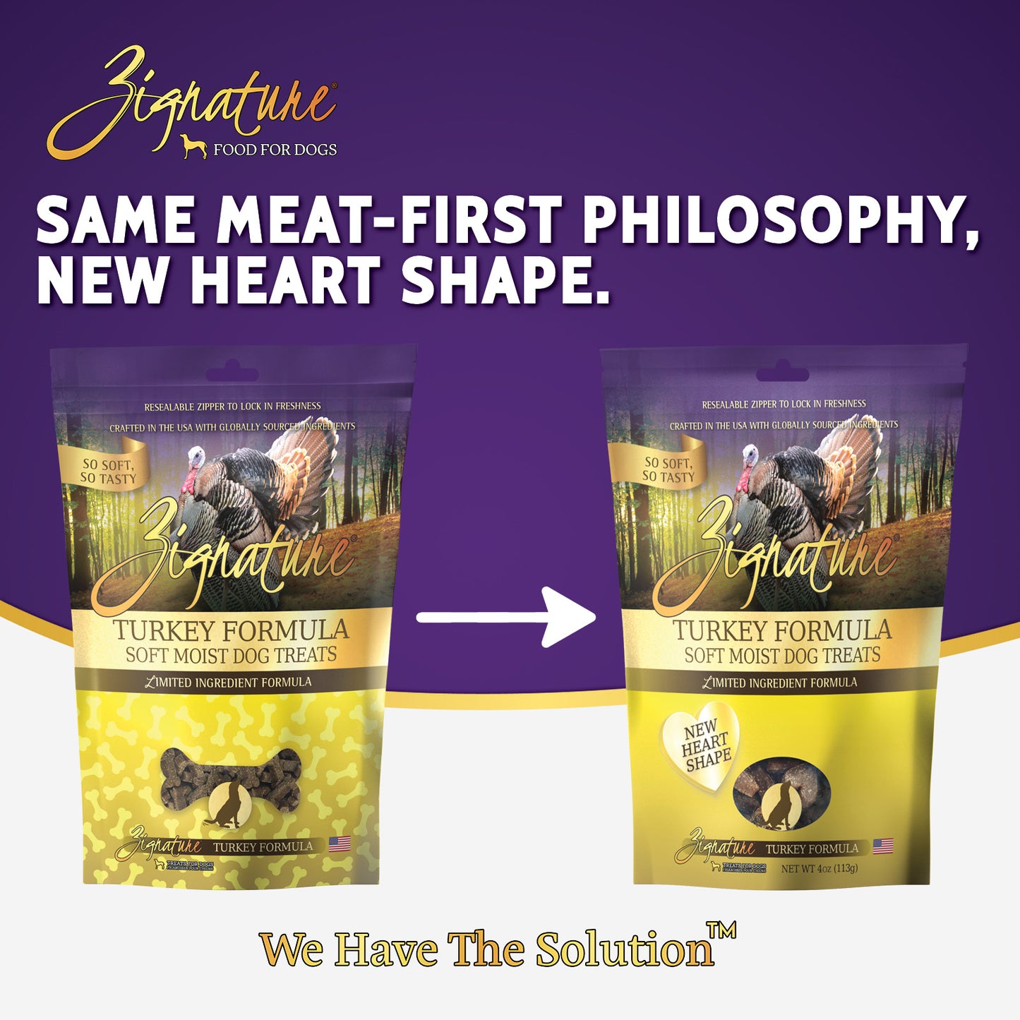 ZIGNATURE Premio blando y húmedo para perros Pavo | 113 g