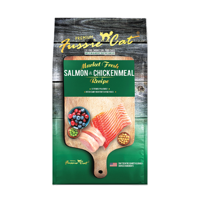 FUSSIE CAT Salmón y pollo frescos del mercado - Alimento seco para gatos | 1.59 kg