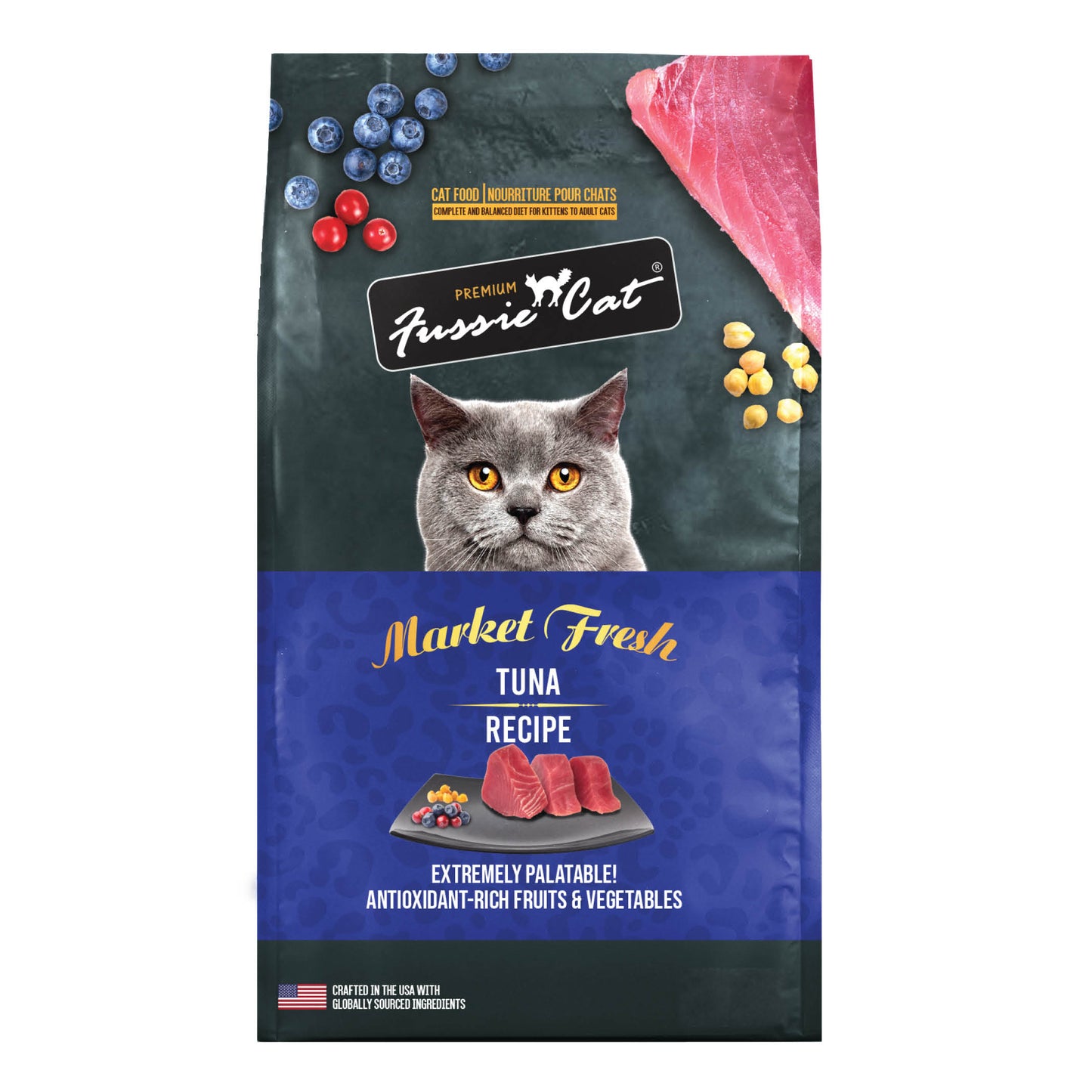 FUSSIE CAT Atún Fresco del Mercado - Alimento Seco para Gatos | 4.5 kg