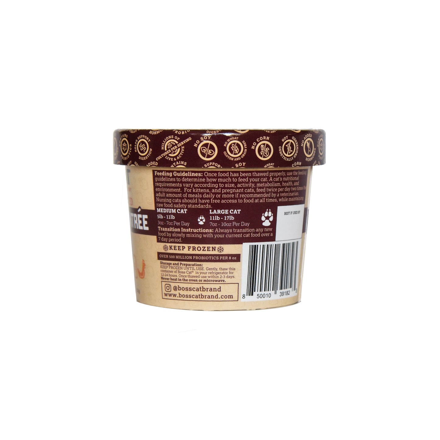 BOSS NATION Entradas crudas congeladas completas - Pollo | 8oz
