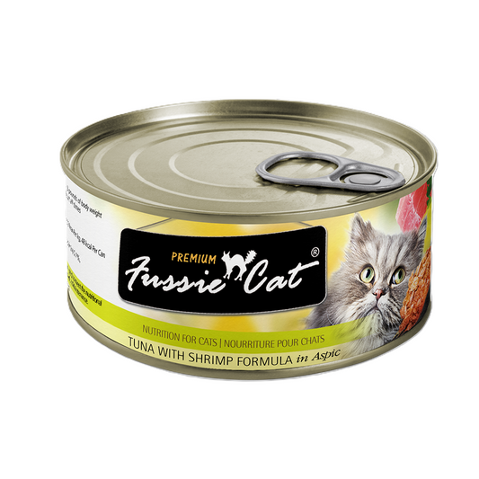 FUSSIE CAT Premium Tuna w/Shrimp in Aspic - Cat Can | 2.82oz