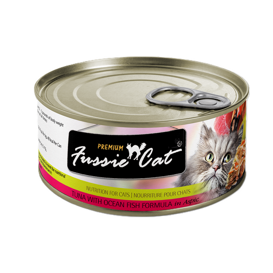 FUSSIE CAT Premium Tuna w/Ocean Fish in Aspic - Cat Can | 2.82oz