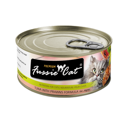 FUSSIE CAT Atún Premium con Langostinos en Aspic - Lata para Gatos | 2.82oz