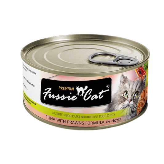 FUSSIE CAT Premium Tuna w/Prawns in Aspic - Cat Can | 2.82oz