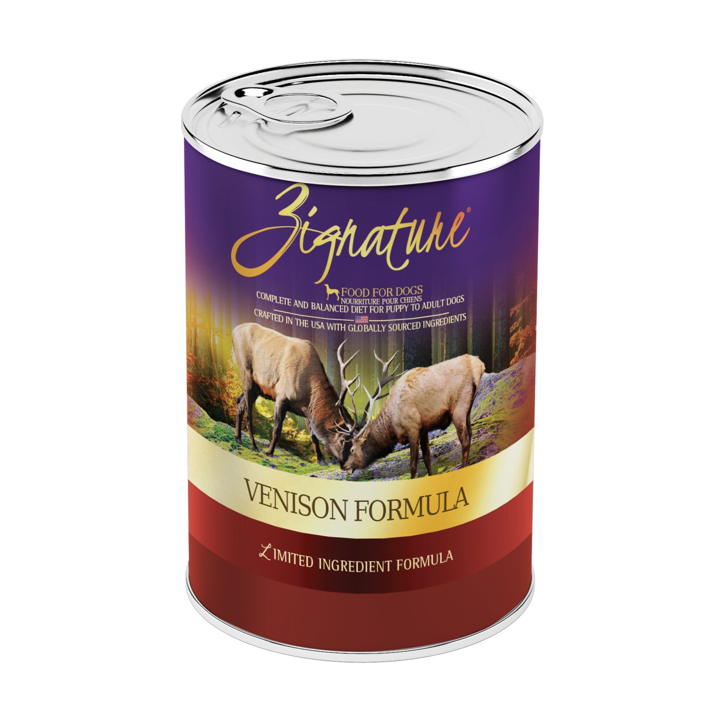 ZIGNATURE Alimento para Perros con Fórmula de Venado | 13 oz