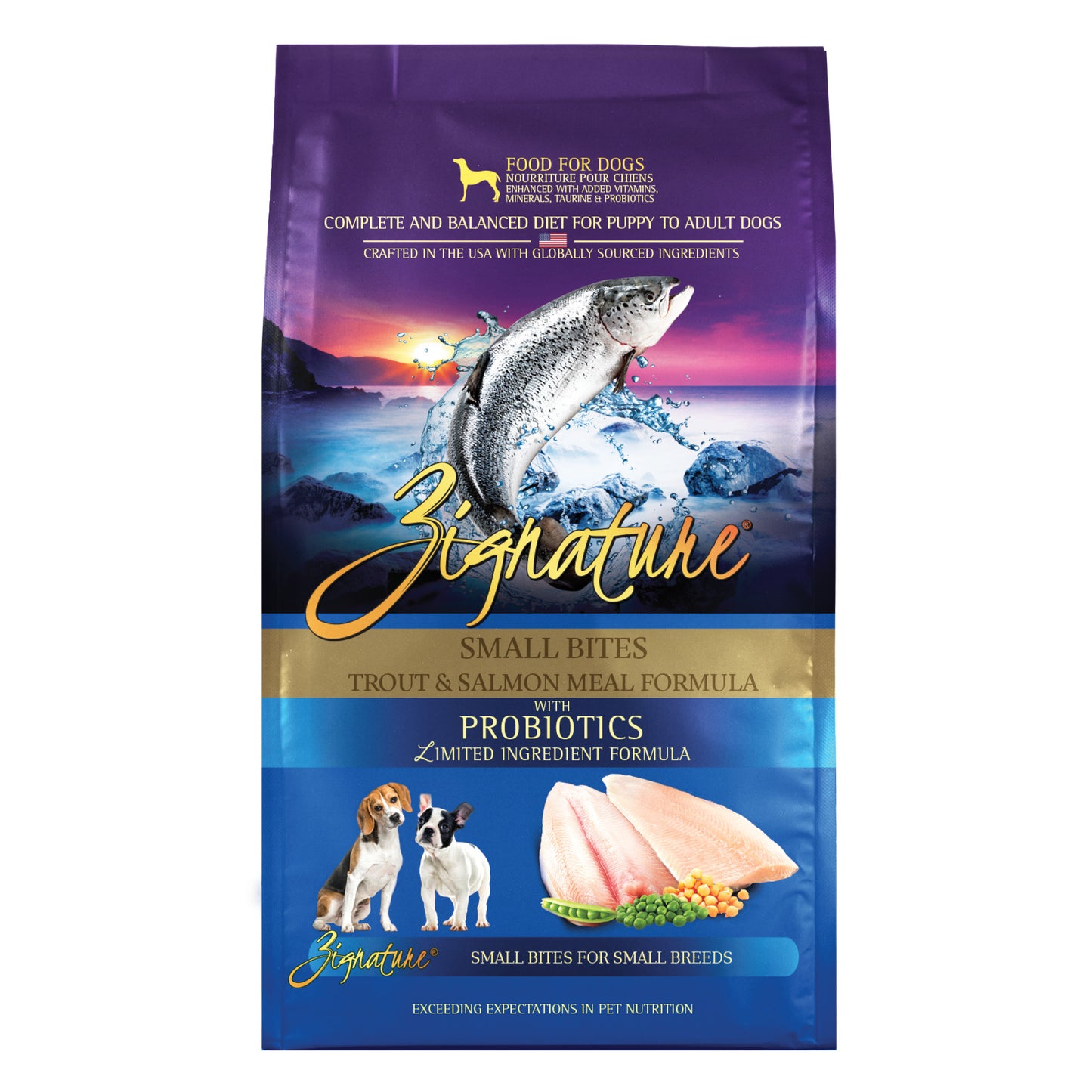 ZIGNATURE Alimento para Perros Bocados Pequeños Trucha Salmón | 4lb