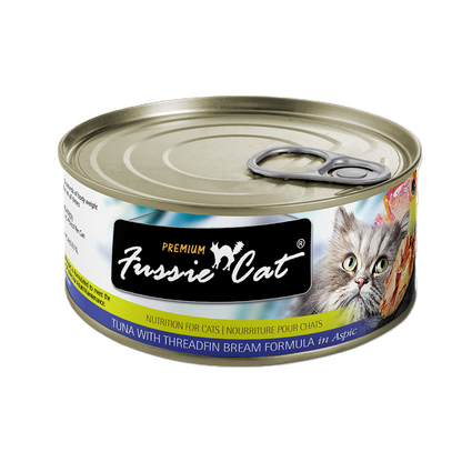 FUSSIE CAT Atún Premium con Pargo Dorado en Aspic - Lata para Gatos | 2.82oz