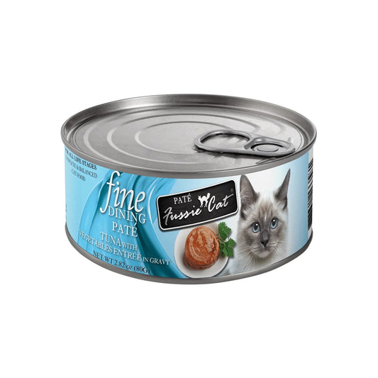 FUSSIE CAT Fine Dining Pate Tuna w/Vegetables Entrée - Cat Can | 2.82oz